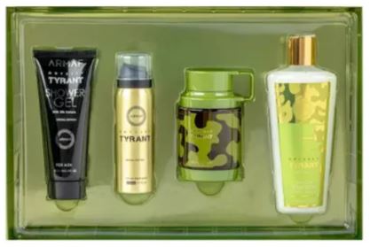 Odyssey Tyrant 3.4oz Edp+Body Spray+Gel+Shampoo by Armaf