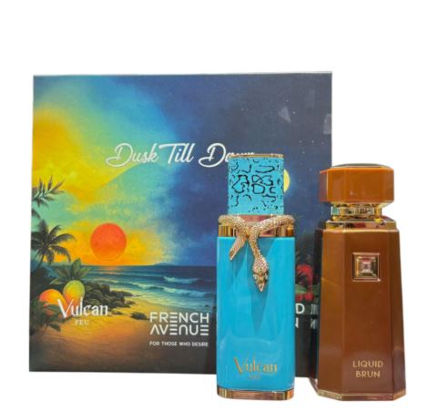 Liquid Brun 3.4oz Edp + Vulcan Feu 3.4oz By French Avenue Fragrance World
