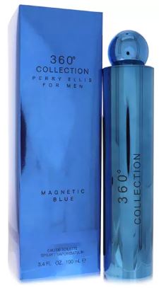 360 Collection Magnetic Blue 3.4oz Edt for Men By Perry Ellis