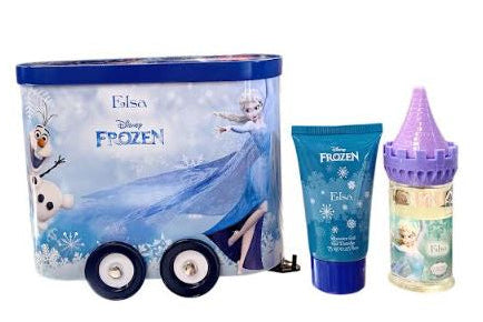 Frozen Elsa 1.7oz+Shower Gel + Tin Train