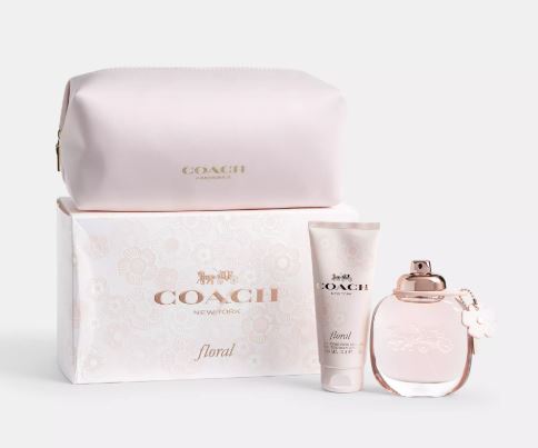 Coach Floral Set 3.0oz EDP + 3.4oz Lotion + Bag