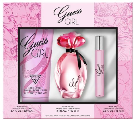 Guess Girl 3.4oz Edt+6.7oz Lotion+15ml Mini