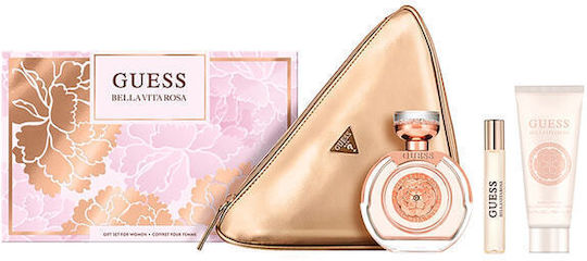 Guess Bella Vita Rose Set 3.4oz Edt + Mini + Lotion + BAG