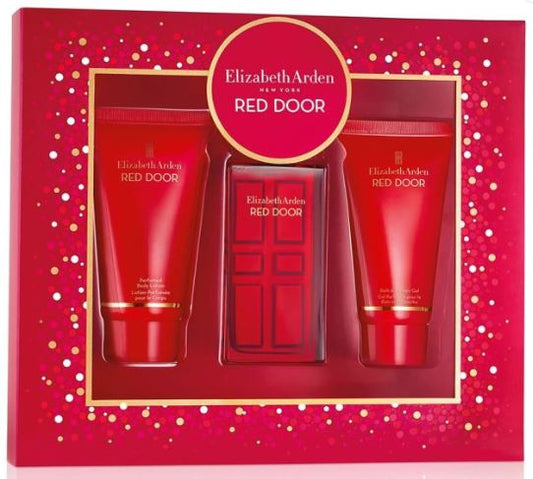 Red Door Set 3.4oz Edt + Lotion + Gel By Elizabeth Arden