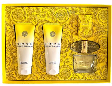Yellow Diamond by Versace Gift Set 3.4oz + Lotion + Shower Gel + Mini