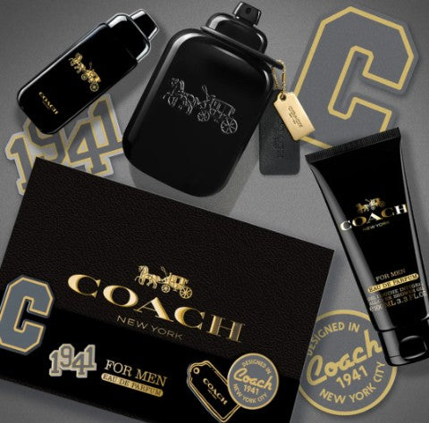 Coach Man 3.4oz Eau de PARFUM + 15ml Mini + Gel