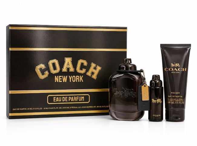 Coach Man 3.4oz Eau de PARFUM + 15ml Mini + Gel