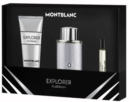 Mont Blanc Explorer Platnium 3.3oz Edp + 7.5ml Mini + Shower Gel