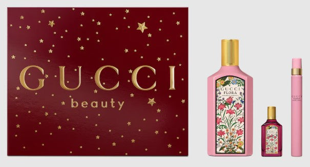 Gucci Flora Gorgeous Gardenia 3.4oz Edp + 0.33oz Mini + 1.6oz Body Lotion