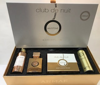 Club Nuit Milestone 1oz + Hair Mist + Soap +Body Spray By Armaf