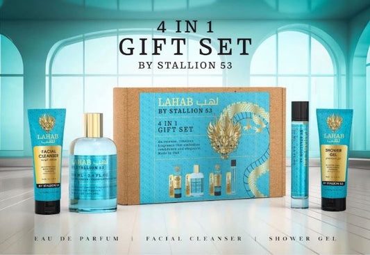 Emper Lahab 3.4oz Edp+20ml+ Gel+Facial Cleaner By Stallion 53