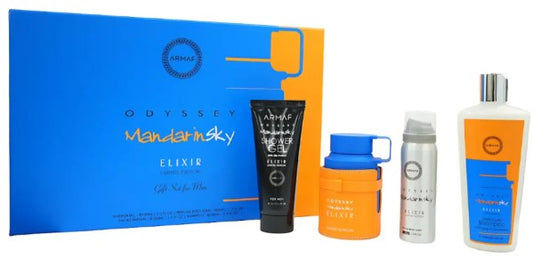 Odyssey Mandarin Elixir 3.4oz Edp+3.4oz Gel+1.7oz Body+8.4oz Shampoo