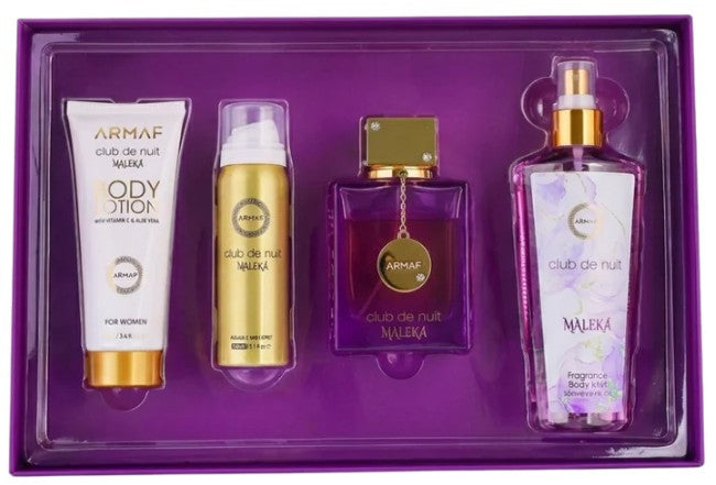 Club Nuit Maleka 3.6oz Edp+1.7oz Body Spr+2.6oz Deo+3.4oz Lotion