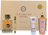 Club de Nuit Lux Set for Ladies 3.4Edp+10ml+Gel+Mist By Armaf