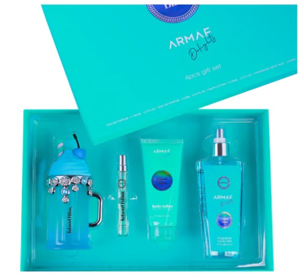 Armaf Island Bliss 3.4oz Edp+1.7oz Deo+3.4oz Lotion+250ml Mist