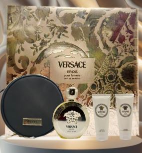 Versace Eros Femme Set 3.4oz Edp + Lotion +Gel+Bag