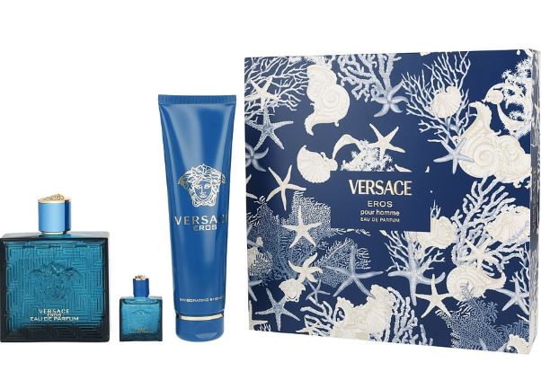 Eros Men 3.4oz EDT + 10ml Mini + Gel by Versace