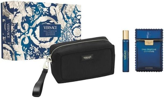 Versace Eau Fraiche Extreme 3.4oz Edt + Mini + Bag