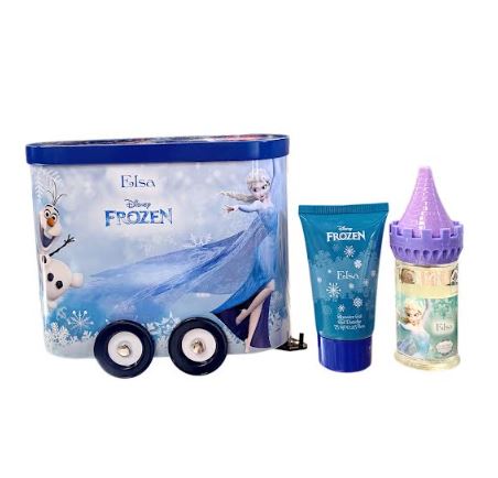 Frozen Elsa 1.7oz+Shower Gel + Tin Train