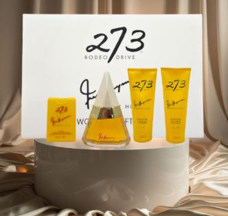 273 by Fred Hayman 2.5oz Edp+6.7oz Lotion+ 6.7oz Gel+Mini for Ladies