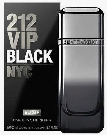 212 VIP Black Elixir 3.4oz Edp for Men by Carolina Herrera