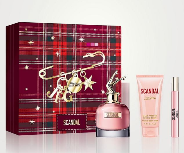 Gaultier Scandal 2.8oz Edp + 10ml mini + 2.5oz Body Lotion
