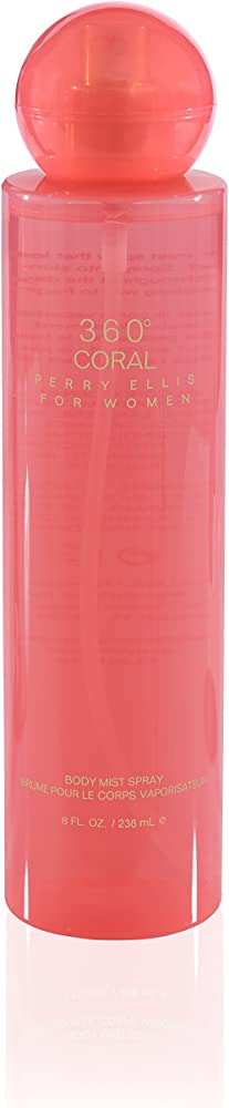 360 Coral by Perry Ellis  Body Mist 8oz for Women
