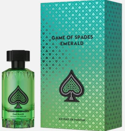 Jo Milano Game of Spades Emerald 3.0oz Extrait de Parfum bottle