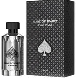 Jo Milano Game of Spades Platinum 3.4oz Parfum cologne bottle