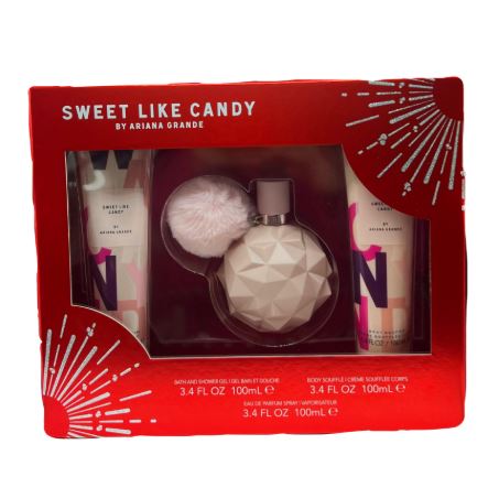 Sweet Like Candy by Ariana Grande Set 3.4oz Edp + Body Lotion + Gel