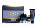 Coach Blue 3.4oz Edt + 15ml Mini + Gel