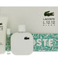 Lacoste Blanc 3.4oz Edt+ 3.4oz Shower Gel + 7.5ml Mini