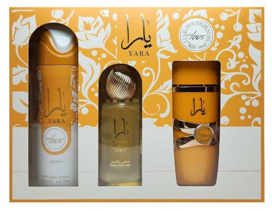 Lattafa Tous 3.4oz Edp+200ml Deo+50ml HairMist