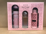 Lattafa Rave Now Pink  3.4oz Edp+200ml Deo+50ml Hairmist
