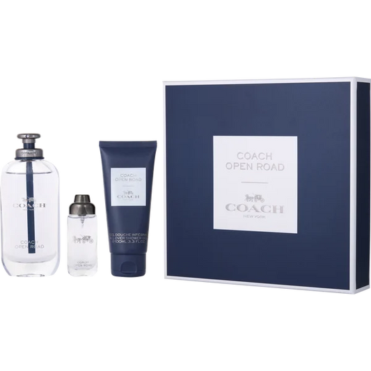 Coach Open Road 3.4oz Edt + 15ml Mini + Gel